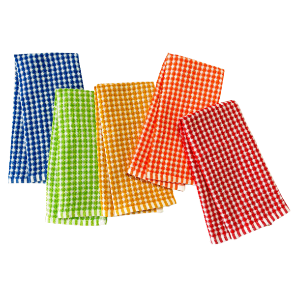 Hibiscus "Florina" Pack of 3pcs Large Kitchen Towel | Cotton Rich Hand Towel Pack | Quick Absorbent | Cleaning Napkin | Multi Purpose Cleaning Cloth | Size: 40 x 60 Cm (15.7 x 23.6 in)  | Mini-Honey Comb Weave - Image 2