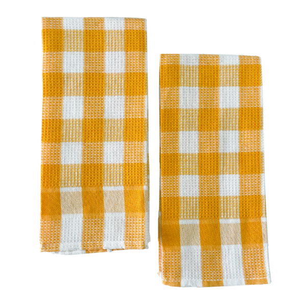 Lavender "Florina" Pack of 2pcs X-Large Kitchen Towel | Cotton Rich Hand Towel Pack | Quick Absorbent | Cleaning Napkin | Multi Purpose Cleaning Cloth | Size: 45 x 70 Cm (17.7 x 27.6 in)  | Waffle Weave - Image 3