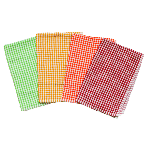 Mixed Fruit "Florina" Pack of 4pcs Large Kitchen Towel | Cotton Rich Hand Towel Pack | Quick Absorbent | Cleaning Napkin | Multi Purpose Cleaning Cloth | Size: 40 x 60 Cm (15.7 x 23.6 in)  | Mini-Honey Comb Weave - Image 2