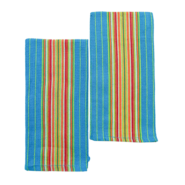 Zinnia "Florina" Pack of 2pcs Big Kitchen Towel | Cotton Rich Hand Towel Pack | Quick Absorbent | Cleaning Napkin | Multi Purpose Cleaning Cloth | Size: 50 x 70 Cm (19.7 x 27.6 in)  |Centre Border w/ Wraffle Weave - Image 4