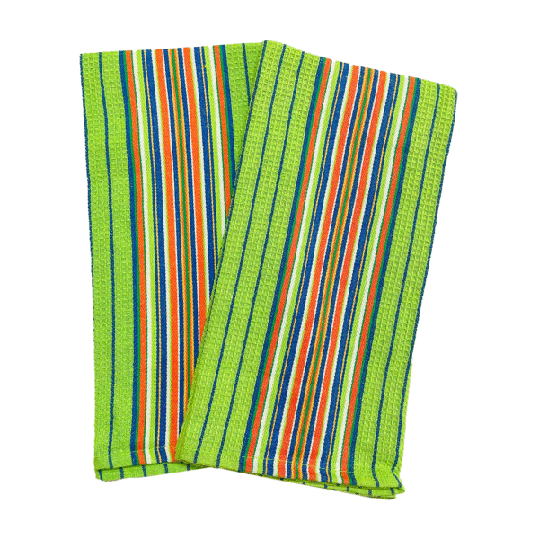 Zinnia "Florina" Pack of 2pcs Big Kitchen Towel | Cotton Rich Hand Towel Pack | Quick Absorbent | Cleaning Napkin | Multi Purpose Cleaning Cloth | Size: 50 x 70 Cm (19.7 x 27.6 in)  |Centre Border w/ Wraffle Weave - Image 3