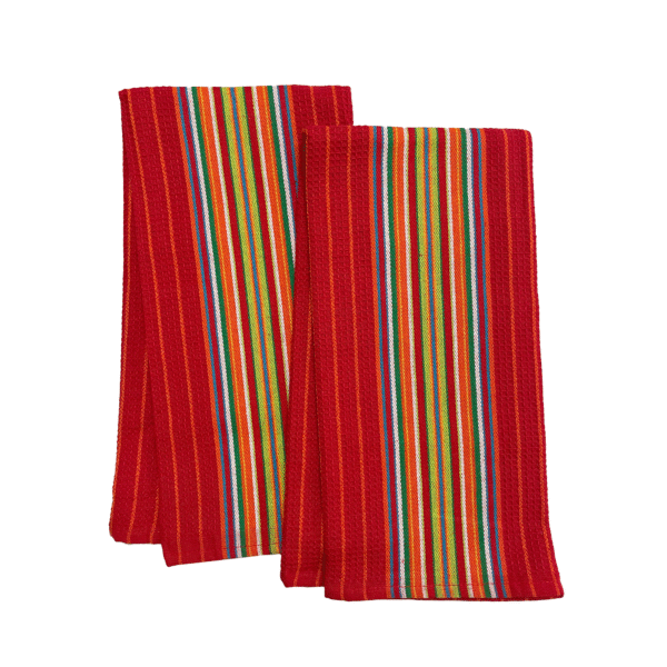Zinnia "Florina" Pack of 2pcs Big Kitchen Towel | Cotton Rich Hand Towel Pack | Quick Absorbent | Cleaning Napkin | Multi Purpose Cleaning Cloth | Size: 50 x 70 Cm (19.7 x 27.6 in)  |Centre Border w/ Wraffle Weave - Image 2