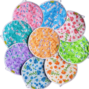 Sunflower  "Florina" 2 Pc Roti Mat | Roti Fresh Mat | Thoughtfully Curated Selection  |  Roti Cover | Hot-pad Trivet | Size: 22Cm Dia (8.66 in) | Round Cassrole roti cover