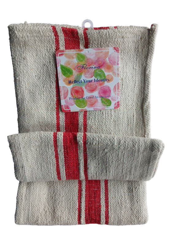 Dahlia "Florina" Pack of 2pcs Big Floor Cloth | Handloom Made | High Absorbent | Cleaning Cloth | Multi Purpose Cleaning Cloth | Size: 63 x 63 Cm (24.8 x 24.8 in) |Matty Weave - Image 2