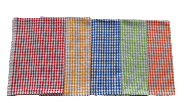 Iris  "Florina" Pack of 1pcs Large Kitchen Towel | Cotton Rich Hand Towel Pack | Quick Absorbent | Cleaning Napkin | Multi Purpose Cleaning Cloth | Size: 41 x 64 Cm (16 x 25 in)  | Plain Checks Weave