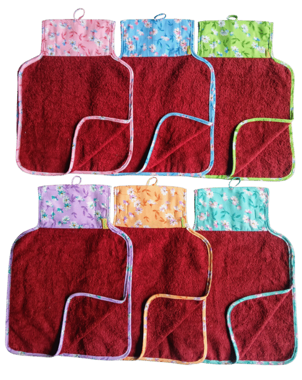 Periwinkle  "Florina" 1 Pc Hanging Washbasin Towel | 2 Flaps | Thoughtfully Curated Selection  |  Washbassin Cloth | Hand & Face Towel | Size: 28 x 40 Cm (11 x 15.7 in) | Terry Towel