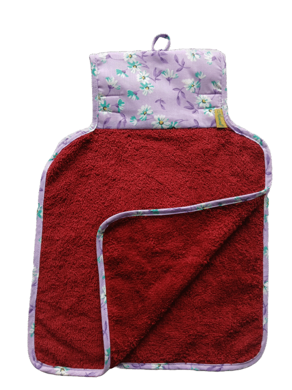 Periwinkle  "Florina" 1 Pc Hanging Washbasin Towel | 2 Flaps | Thoughtfully Curated Selection  |  Washbassin Cloth | Hand & Face Towel | Size: 28 x 40 Cm (11 x 15.7 in) | Terry Towel - Image 5