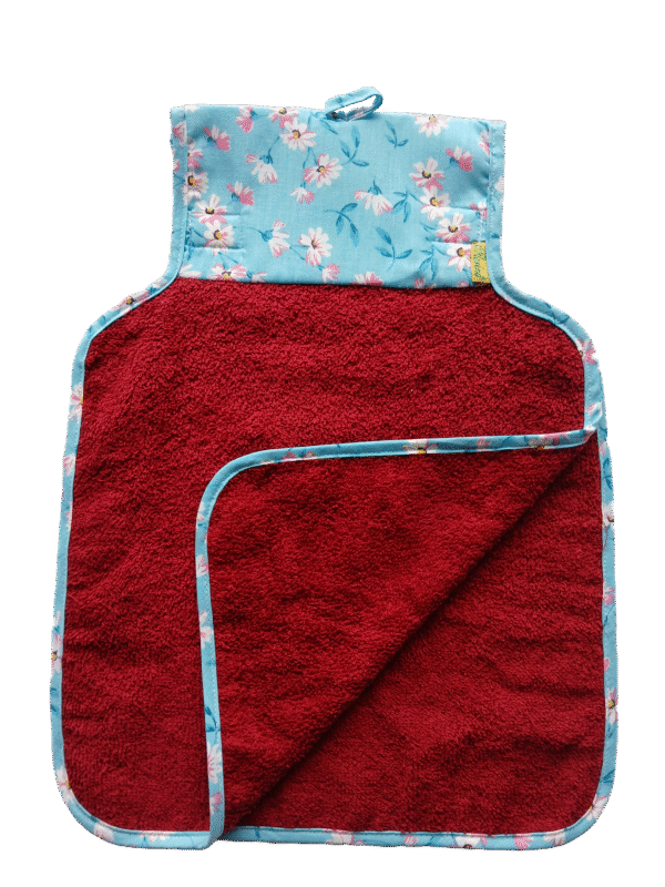 Periwinkle  "Florina" 1 Pc Hanging Washbasin Towel | 2 Flaps | Thoughtfully Curated Selection  |  Washbassin Cloth | Hand & Face Towel | Size: 28 x 40 Cm (11 x 15.7 in) | Terry Towel - Image 2