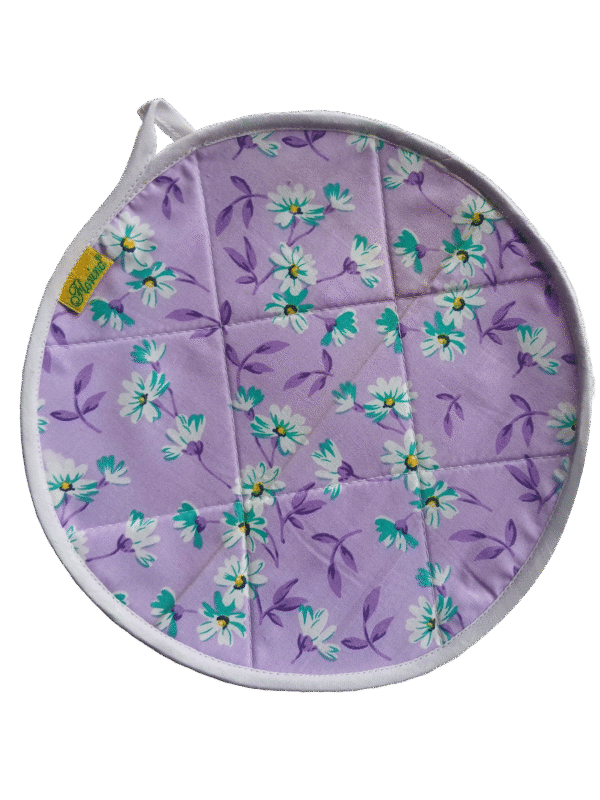 Sunflower  "Florina" 2 Pc Roti Mat | Roti Fresh Mat | Thoughtfully Curated Selection  |  Roti Cover | Hot-pad Trivet | Size: 22Cm Dia (8.66 in) | Round Cassrole roti cover - Image 7