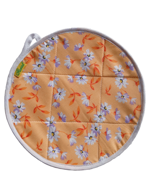 Sunflower  "Florina" 2 Pc Roti Mat | Roti Fresh Mat | Thoughtfully Curated Selection  |  Roti Cover | Hot-pad Trivet | Size: 22Cm Dia (8.66 in) | Round Cassrole roti cover - Image 9